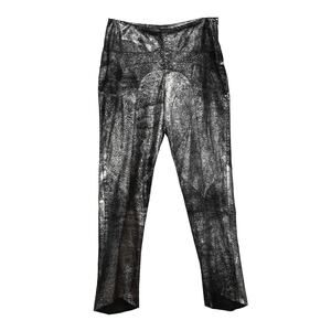 B2 NWT ORDINARY PEOPLE Black Metallic Suede Side Zip Hi Rise Pants Size 12 $615